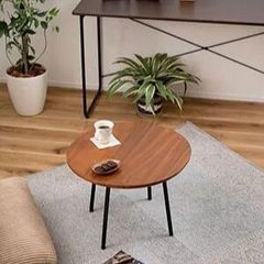 ライフファニチャー TH ASH TABLE ウッド天板 ラウンドサイドテーブル