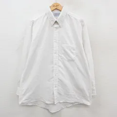 XL/古着 レッドキャップ 長袖 ワーク シャツ メンズ 90s 大きいサイズ ロング丈 ボタンダウン 白 ホワイト 25oct31 中古 トップス