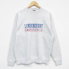 M/古着 リー Lee 長袖 スウェット メンズ 90s ロンドン 刺繍 クルーネック 薄グレー 霜降り 25oct31 中古 スエット トレーナー トップス