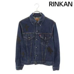 LEVI'S リーバイス レザー クロス パッチ デニムジャケット Gジャン L CHROME HEARTS × Levi's VNTG Leather Cross Patch Denim Jacket Size