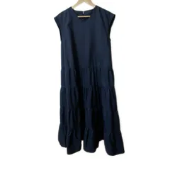 新品☆マーロンエノンフィ　シャーリングギャザーワンピース　ネイビー MARONENONFEE マーロンエノンフィ シャーリングギャザー