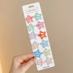 新品 eipatu パッチンピン ヘアクリップ ヘアピン キッズ 子供 前髪 少女 女の子 アクセサリー 髪飾り 髪留め アレンジピン カラーピン かわいい 10点セット (D1)