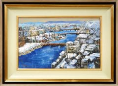 荻須 高徳「ラ グランジュ オーベル通り（パリ）」リトグラフ 文化勲章