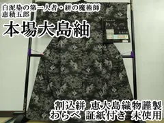 まほろば 様　２点　本場大島紬　絣の魔術師　恵積五郎　証紙有り　未使用　極美品 2025年最新】恵積五郎の人気アイテム - メルカリ