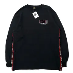 DESCENTE 90年代 ビッグサイズ テープロゴスウェット M-L ブラック コットン 日本製 未使用品のサムネイル