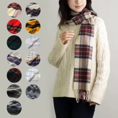 ジョンストンズ JOHNSTONS カシミア マフラー WA000016 タータンチェック 180×25cm 1のサムネイル