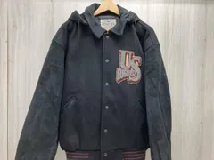 university shop スタジャン 袖レザー表記サイズL ブラック 