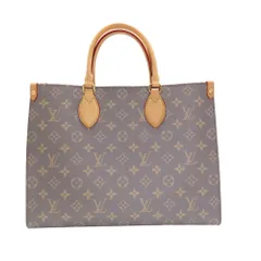 【中古】Louis Vuitton ルイヴィトン M12415 オンザゴーMM モノグラム・キャンバス  色:トリアノングレー トートバッグ 2WAY A2502971【無料ギフトラッピング承ります】