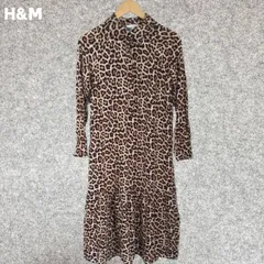 H&Mエイチアンドエム レオパード ティアードロングワンピース Sサイズ