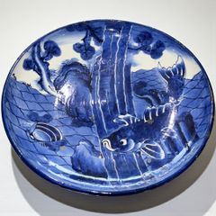 益子焼】特大 飾り皿 大皿 直径39cm - メルカリ