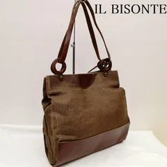 IL BISONTE イルビゾンテ トートバッグ キャンバス レザ－ トートバッグ