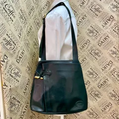 ロンシャン ショルダー トートバッグ 革 緑 フォーマル FX213