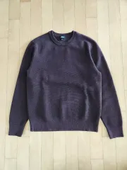 UNIQLO ウォッシャブル ミラノリブ クルーネックセーター (ダークブラウン/Mサイズ)