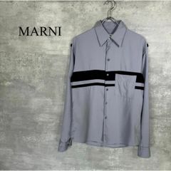 MARNI マルニ　メンズ　ニット襟 ストライプシャツ MARNI マルニ メンズ ニット襟 ストライプシャツ - メルカリ