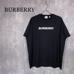 『BURBERRY』バーバリー (L) ロゴ コットン Tシャツ