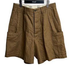 ネヴァーフォーゲット 立体裁断 ハーフカーゴパンツ オリーブ 2 ネヴァーフォーゲット 立体裁断 ハーフカーゴパンツ オリーブ 2 - メルカリ