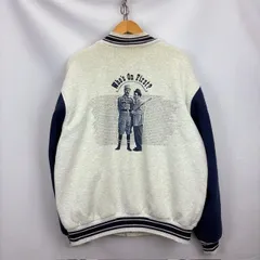 "Who's On First" 90年代 FRUIT OF THE LOOM プリント スウェット ブルゾン サイズXL 07110105 872 シミ汚れのサムネイル