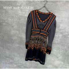 美品 Mame Kurogouchi 20SSジャガードニットドレスフリンジ - メルカリ