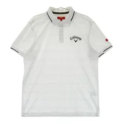 サイズ：LL CALLAWAY キャロウェイ レッドレーベル 半袖ポロシャツ ドット柄 ホワイト系 [240101545731] ゴルフウェア メンズ ストスト