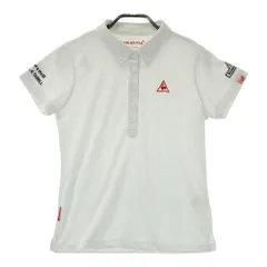 サイズ：M LE COQ GOLF ルコックゴルフ  半袖ポロシャツ ボタンダウン 総柄 ホワイト系 [240101546011] ゴルフウェア レディース ストスト