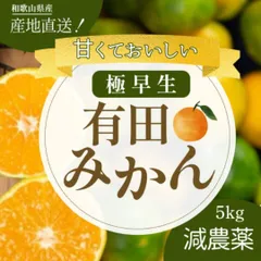 【和歌山 有田】皆大好き甘い有田みかん（早生） 減農薬・産地直送 2kg 家庭用