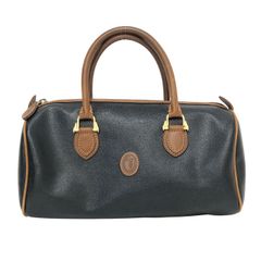 TRUSSARDI ハンドバッグ ブラック ブラウン F7-60 - メルカリ
