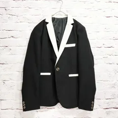 【一等品】 テーラードジャケット バイカラー モノトーン