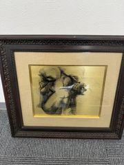 エミリオ・グレコ 女性像 銅版画 エッチング風 額装 モノクロアート