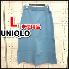 未使用品　UNIQLO　ユニクロ　スムースコットン　ブレンドスカート　Lサイズ　ブルー　通勤/通学/普段着　現状品　NMO11-033