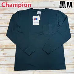 チャンピオン　長袖ポケットTシャツ　黒　M 新品