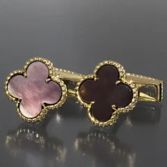 ヴァンクリーフ＆アーペル カフス K18YG シェル 袋 購入証明書 E1790