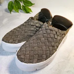 【美品】GomuGomu 56/ゴムゴム/メッシュスリッポンシューズ/厚底スニーカー/金/ゴールド/約22.5cm