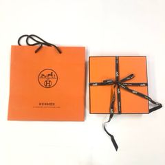 HERMES ギフト箱 ハンドタオル オレンジ - メルカリ