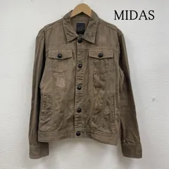 MIDAS ミダス ジャケット、上着 ジャンパー、ブルゾン ジージャン デニム トラッカ― ジャケット シャツ ブルゾン ダメージ リペア加工 ボタンのサムネイル