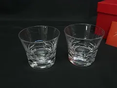 ■極美品■ Baccarat バカラ ローラ クリスタルガラス ロックグラス 食器 テーブルウェア ペア 2個セット クリア BN4876