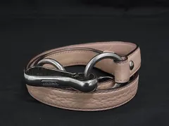 ■美品■ COACH コーチ レザー バッグ用 ショルダーストラップ ショルダーベルト 斜め掛け 肩掛け ピンクベージュ系 GA5351
