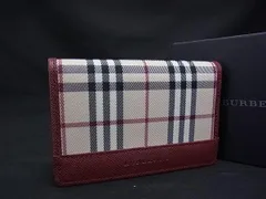 ■新品■未使用■ BURBERRY バーバリー ノバチェック キャンバス×レザー カードケース パスケース ピンクベージュ系 BS0950