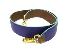 ■極美品■ FENDI フェンディ ストラップユー レザー バッグ用 ショルダーストラップ 肩掛け パープル系×ブラウン系 FU4168