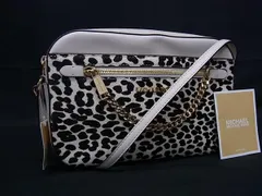 ■新品■未使用■ MICHAEL KORS マイケルコース ハラコ レオパード ショルダーバッグ ポシェット クロスボディ アイボリー系 BM9729