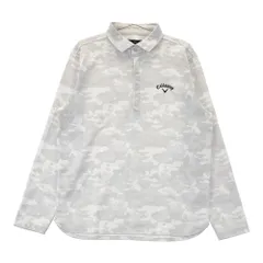 サイズ：LL CALLAWAY キャロウェイ  裏起毛 長袖ポロシャツ クマ カモフラ 迷彩柄 グレー系 [240101547326] ゴルフウェア メンズ ストスト