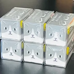 ネコゴム ハチワレ 猫の消しゴム 6個セット グレー まとめ売り