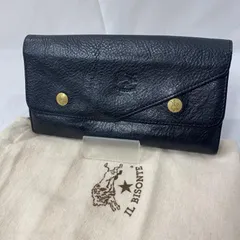 IL BISONTE イルビゾンテ 財布 長財布 LEATHER WALLET レザーウォレット 長財布 black 牛革