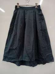 c564●earth music&ecology●アースミュージック＆エコロジー●ギャザー●ロング●スカート●sizeF●紺