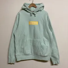 Supreme シュプリーム パーカー 長袖 ボックス刺繍ロゴ ヘビーウェイト 裏起毛 スウェット プルオーバーパーカー M ミント