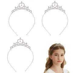 【新着商品】パーティー 誕生日 女性 撮影 女の子 ヘッドドレス クラウン 花嫁 髪飾り ヘアアクセサリー ハート型 結婚式 ラインストーン カチューシャ 王冠 シルバー 子供 ティアラ