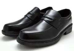 ウィルソン 82 Wilson ビジネスシューズ フォーマルシューズ コインローファー 4E 幅広 ゆったり 軽量 通勤 通学 冠婚葬祭 リクルート 就活 新生活 疲れにくい 軽い メンズ 紳士 AIR WALKING エアーウォーキング 靴 ブラック 黒