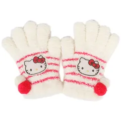 ハローキティ 手袋 キッズのびのび手袋 ホワイト あったか 子ども 可愛い おしゃれ サンリオ sanrio キャラクター