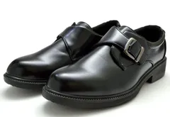 ウィルソン 84 Wilson ビジネスシューズ フォーマルシューズ モンクストラップ 4E 幅広 ゆったり 軽量 通勤 通学 冠婚葬祭 リクルート 就活 新生活 疲れにくい 軽い メンズ 紳士 AIR WALKING エアーウォーキング 靴 ブラック 黒