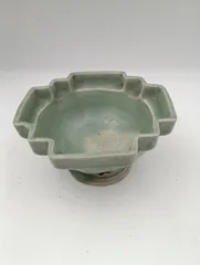 【K-1605】江戸後期？ 明治？ 骨董品  三田青磁鉢