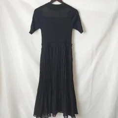 クードシャンス     ニットロングワンピース     綺麗 ブラック　coup de chance　サイズ36